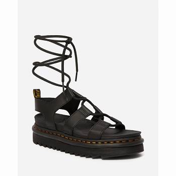 Dr Martens Női Nartilla Bőr Gladiator Szandál Fekete